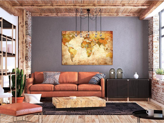 Korkbild - World Map: Time Travel