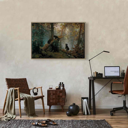 Leinwandbild - Ivan Shishkin – Morning in a Pine Forest