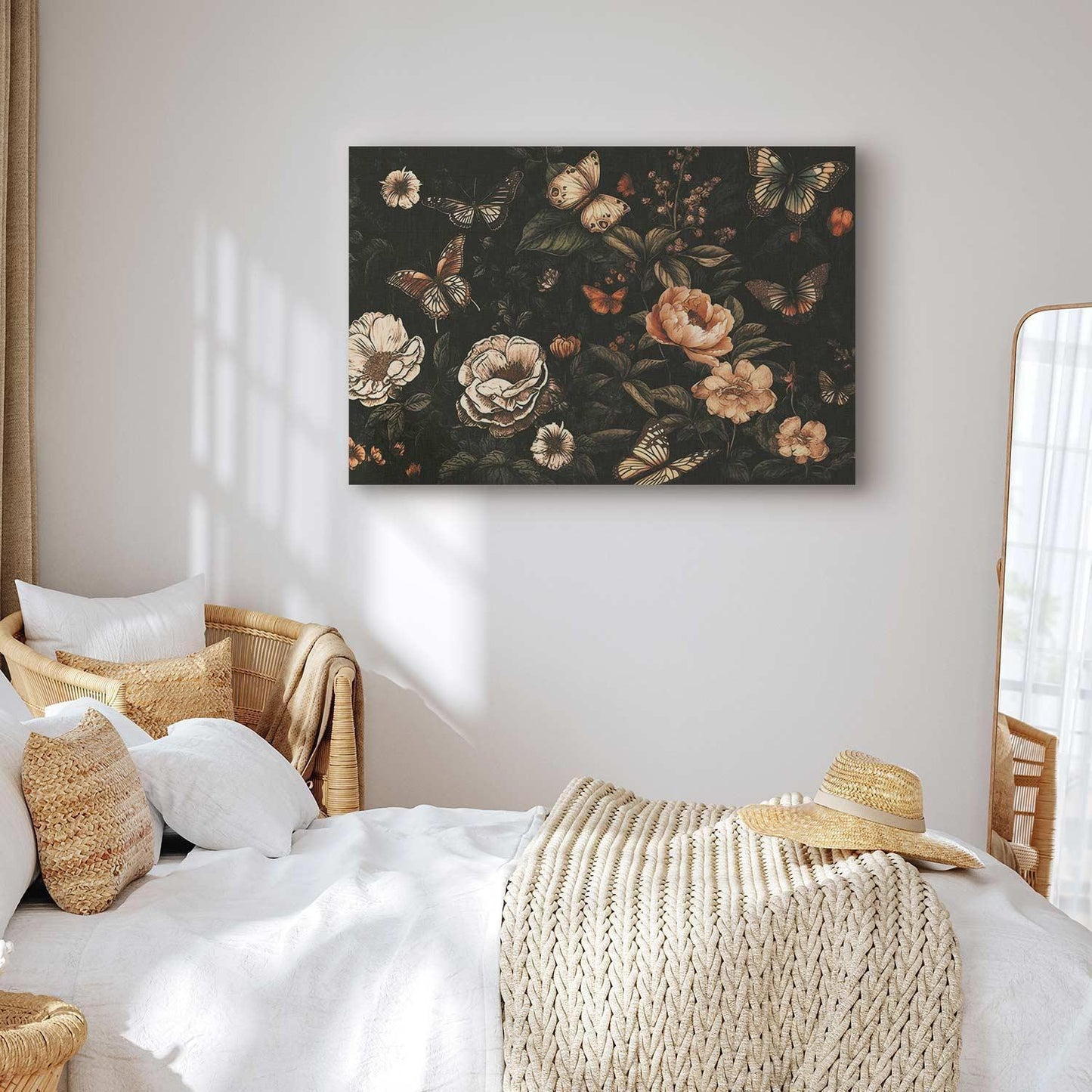 Leinwandbild Rustikaler Garten – Vintage Blumenarrangement