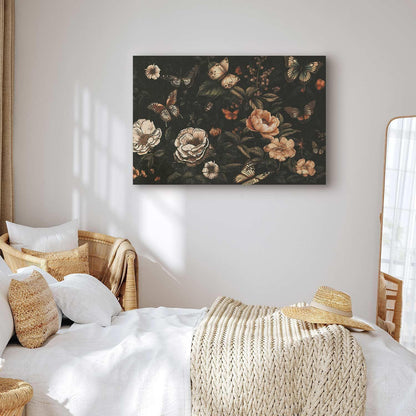 Leinwandbild Rustikaler Garten – Vintage Blumenarrangement