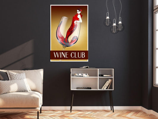 Leinwandbild - Wine Club (1 Part) Vertical Artgeist