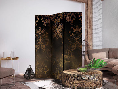 Paravent - Baroque Ornaments in Patinated Gold and Bronze - Retro Motif Artgeist