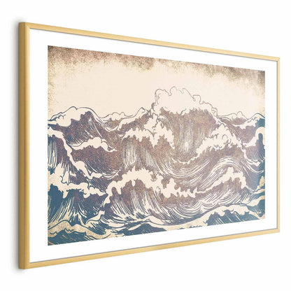 Wanddekobild mit Meer und Wellen – Energie der Natur