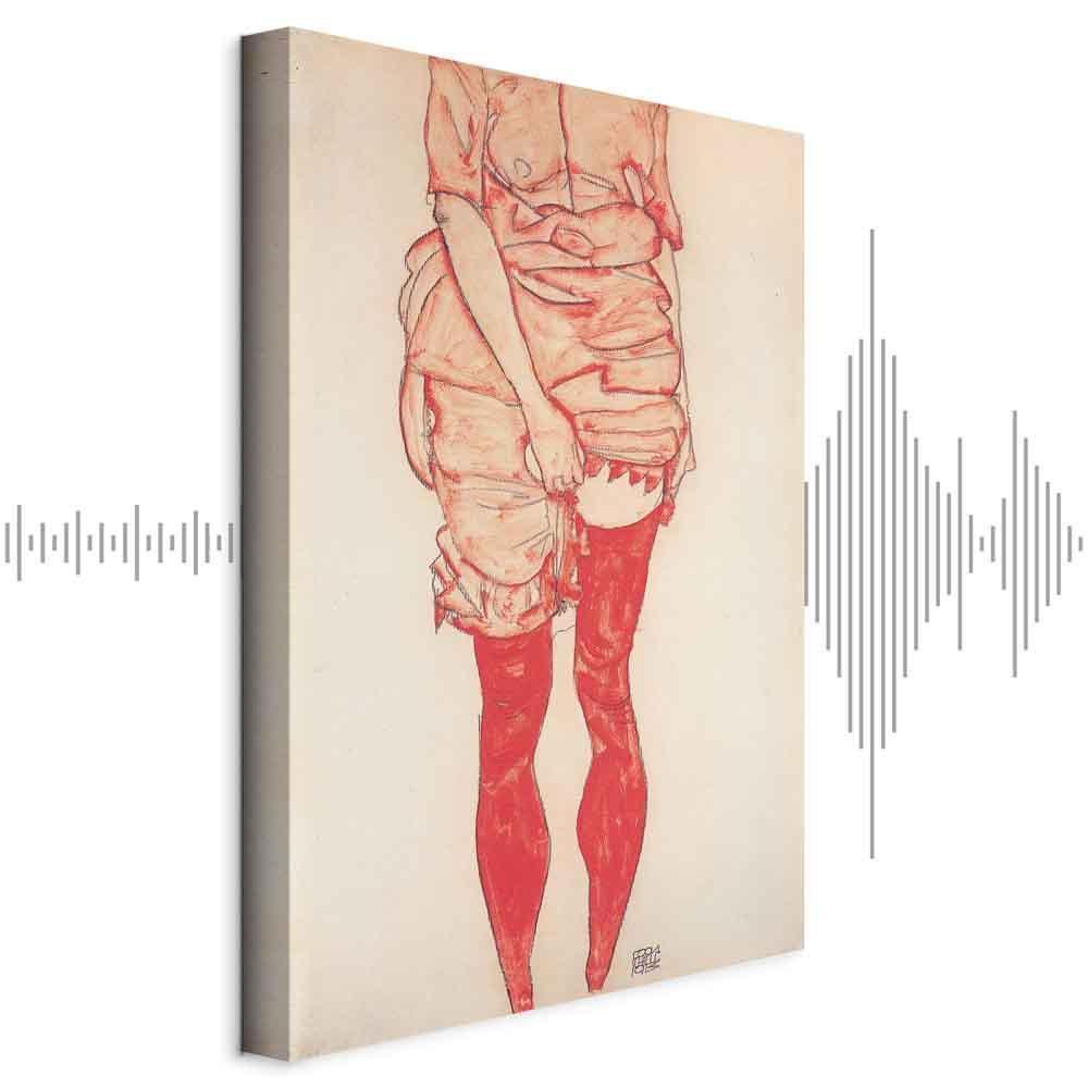 Leinwandbild - Egon Schiele – Standing Woman in Red