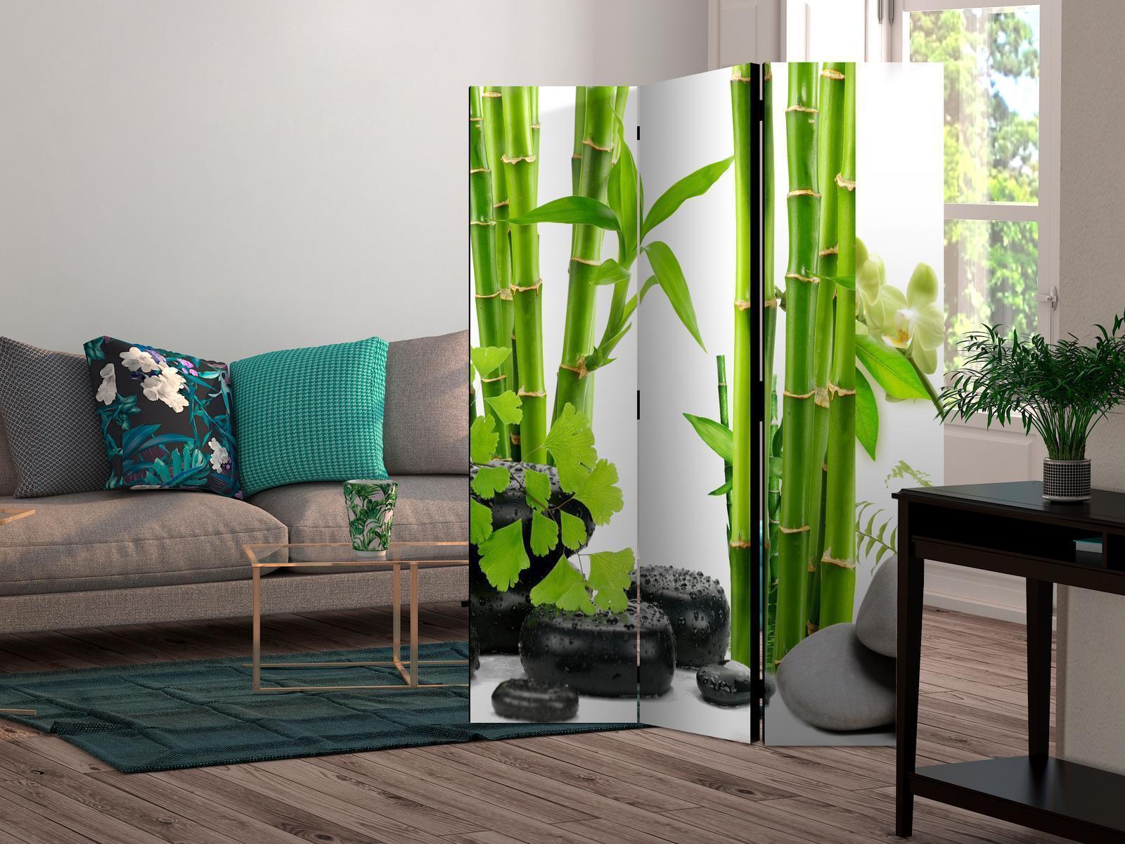 Paravent - Bamboos and Stones Artgeist