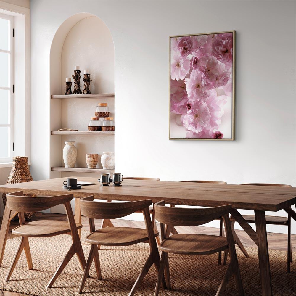 Leinwandbild - Flowery Glamour (1-part) - Flower Petals in Shades of Pink