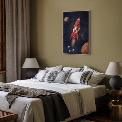 Leinwandbild - Into the Unknown by Rocket (1 Part) Vertical