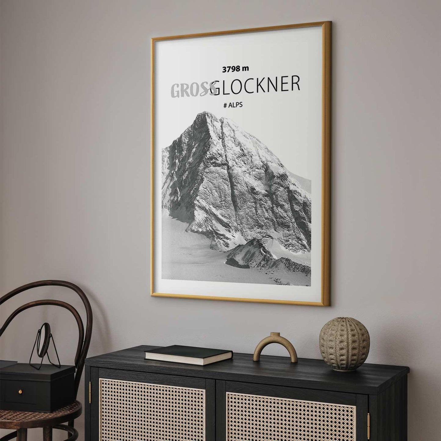 Poster - Majestic mountain peak Glosslockner mountain crown mountain landscape