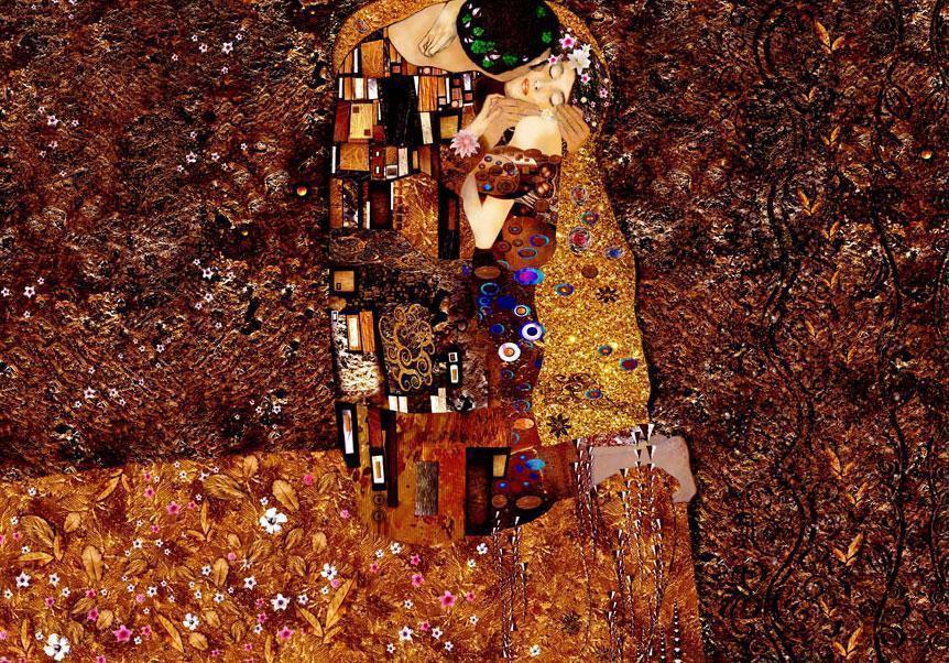 Fototapete - Klimt inspiration - Image of Love Artgeist