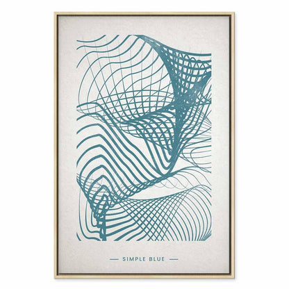 Leinwandbild - Simple Blue (1 Part) Vertical