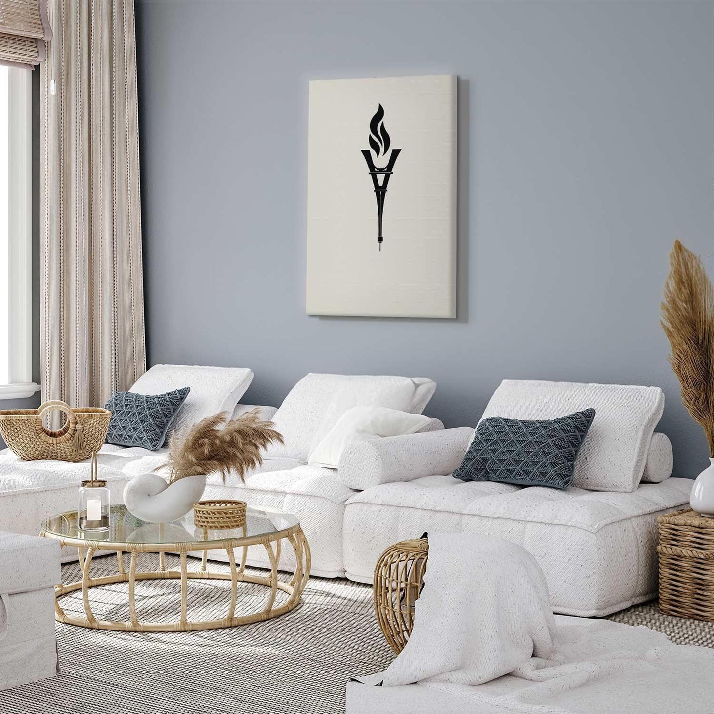 Leinwandbild - Torch Shaped Like an Inverted Eiffel Tower