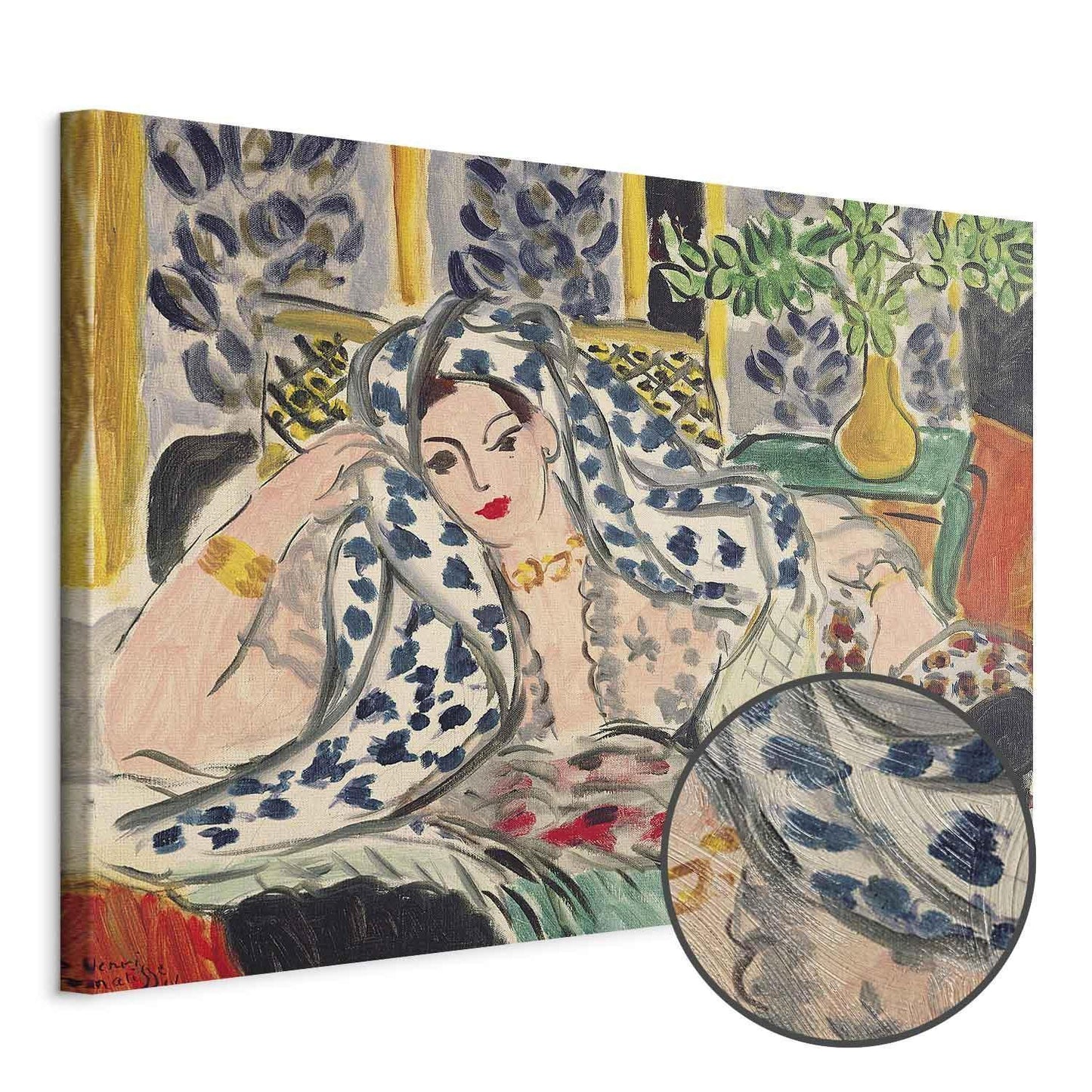 Leinwandbild - Henri Matisse – Odalisque at Fautenuil