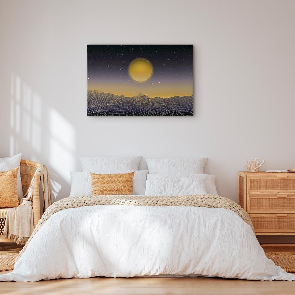 Leinwandbild - Futuristic landscape 3 (1 Part) Wide