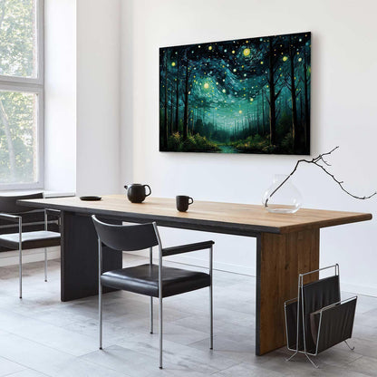Leinwandbild - Starry night - a contemporary version of Van Gogh's night sky