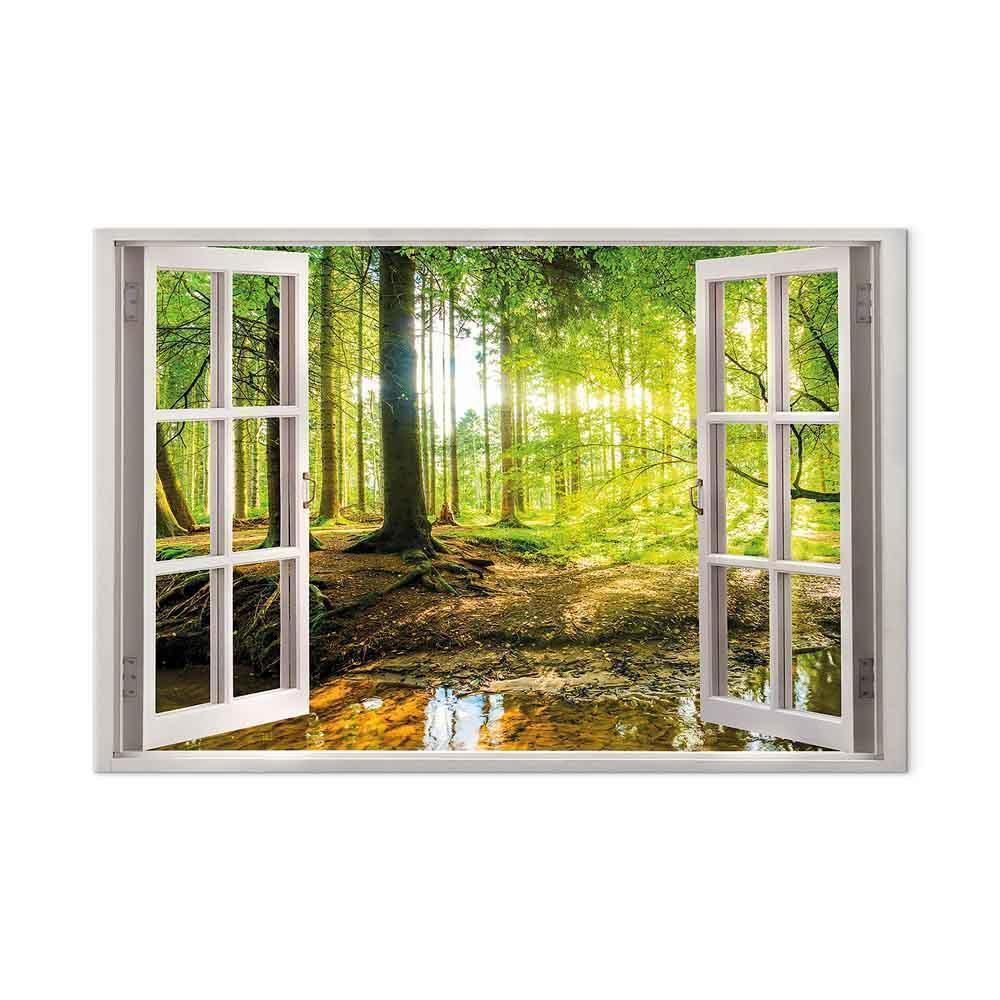 Leinwandbild - Window: View on Forest