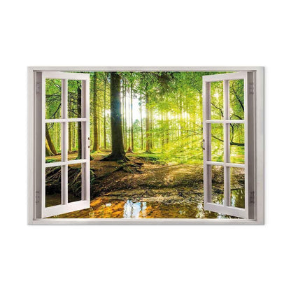 Leinwandbild - Window: View on Forest