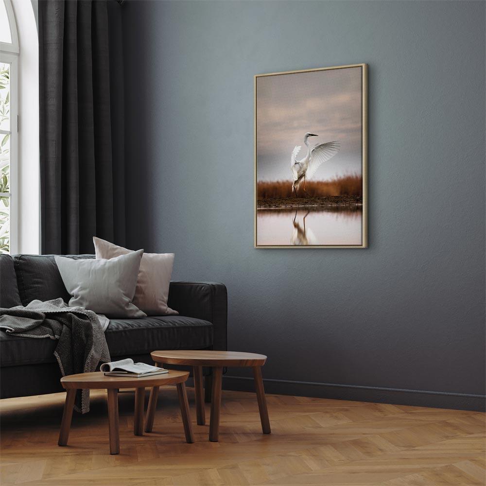 Leinwandbild - Autumn by the Lake (1 Part) Vertical