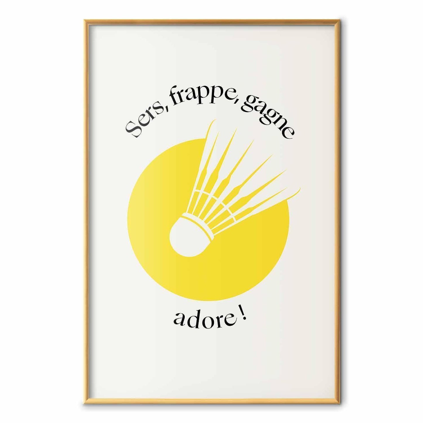 Poster - Shuttlecock Against the Yellow Sun