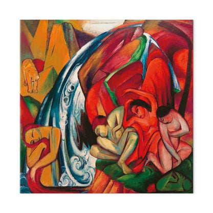 Leinwandbild - Franz Marc – The waterfall (Women under a waterfall)