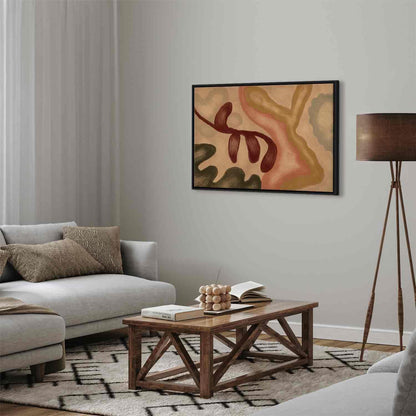 Leinwandbild - Colorful shapes – worn-out figures in lime wash technique