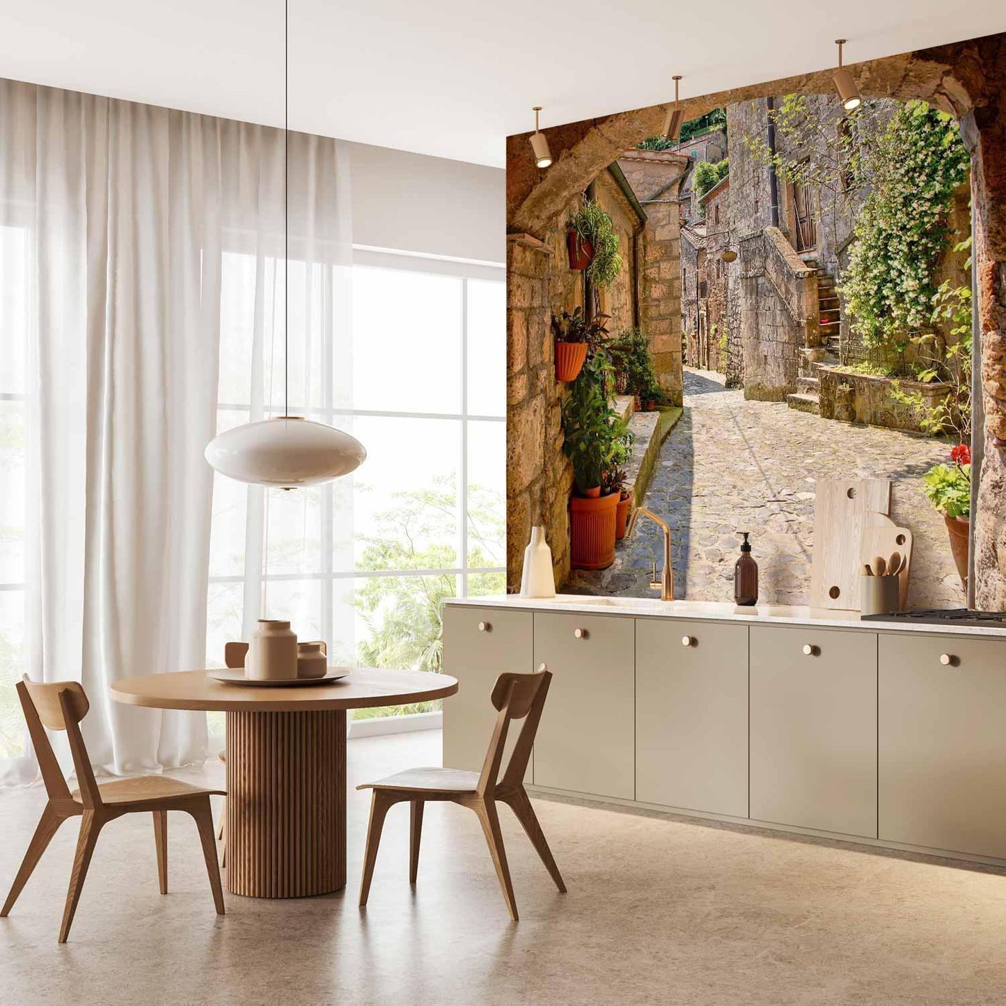 Fototapete - Provincial alley in Tuscany