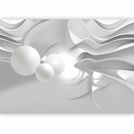 Fototapete 3D Tunnel Weiß – Moderne Perspektive mit Tiefeneffekt