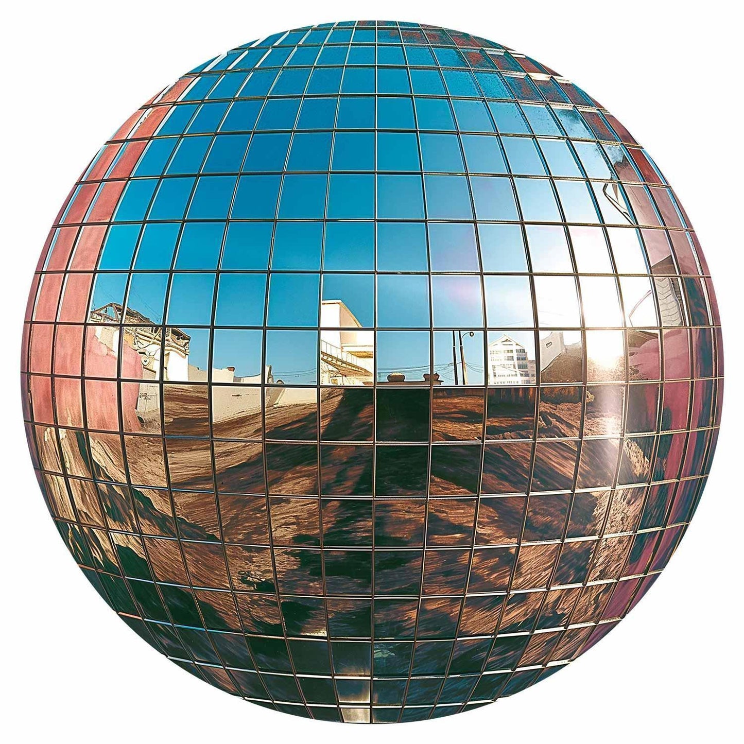 Runde Fototapete - Platinum disco ball
