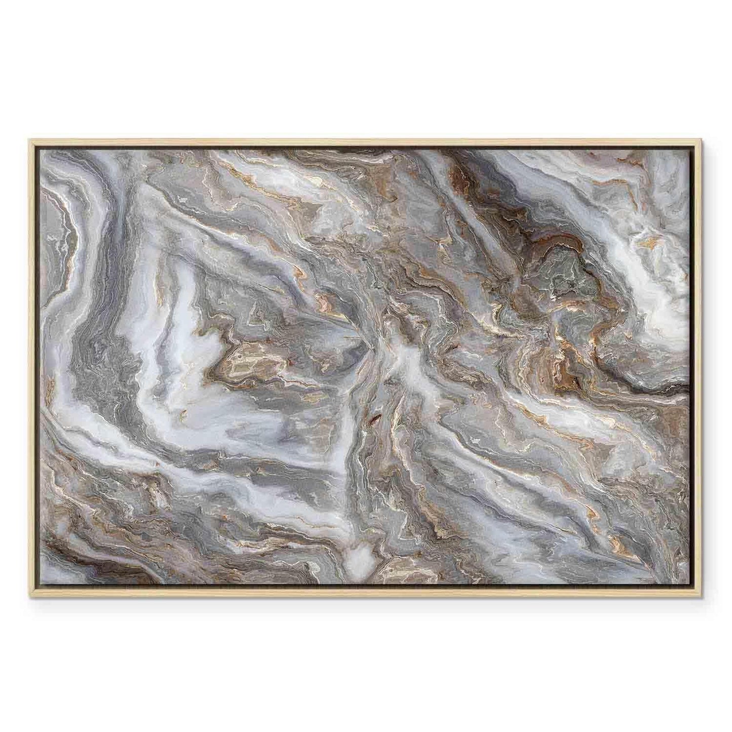 Leinwandbild - Stone abstractions – marble structures in neutral shades