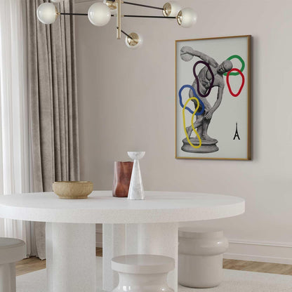 Poster - Collage Graphic - Discus Thrower - Sculpture