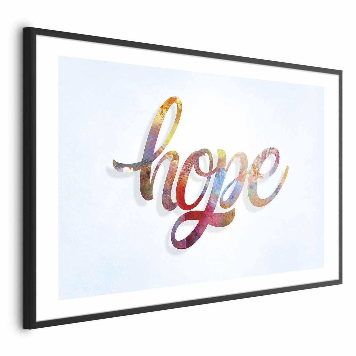Decorative "Hope" poster with frame, premium quality print.