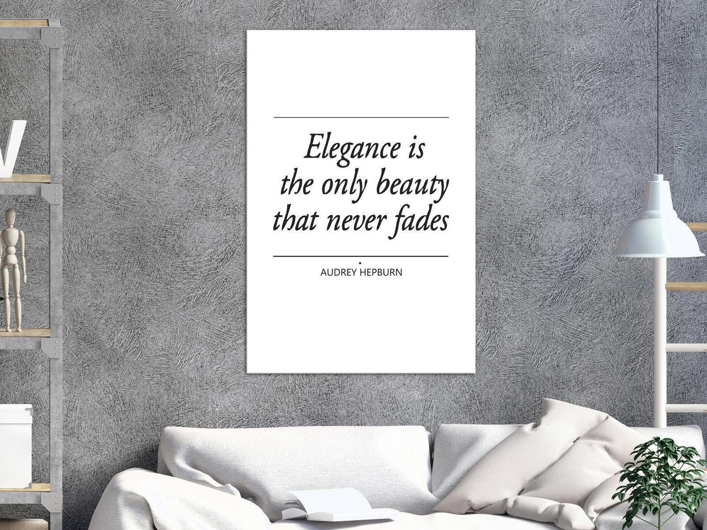 Leinwandbild - Hepburn Quote (1 Part) Vertical Artgeist