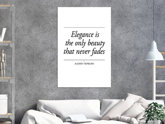Leinwandbild - Hepburn Quote (1 Part) Vertical Artgeist