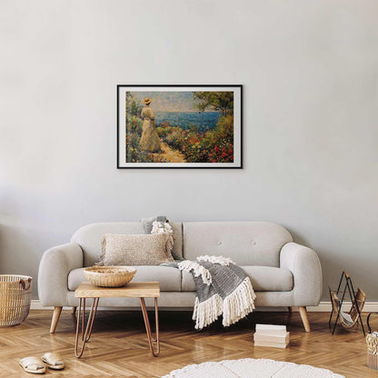 Poster - Nostalgic impression - a pensive woman contemplating