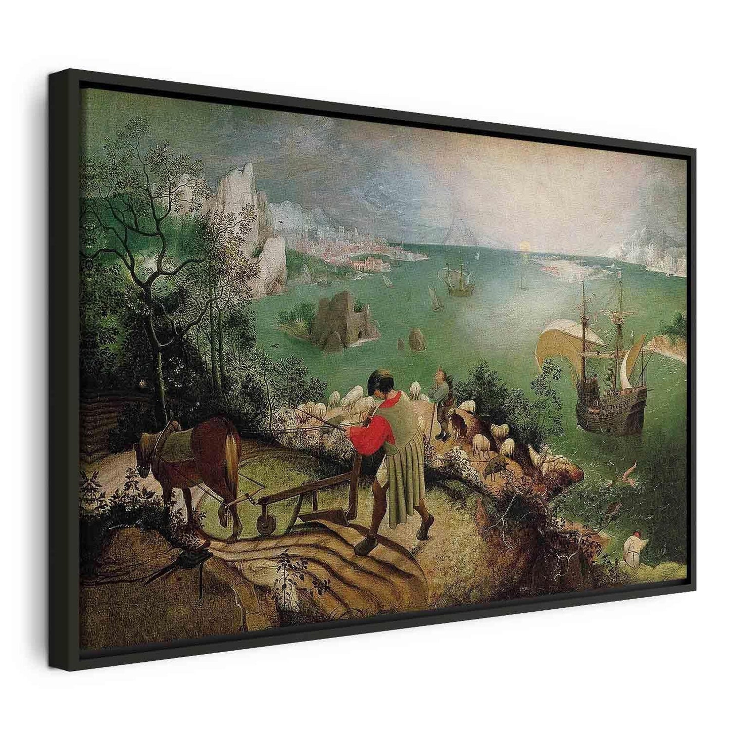 Leinwandbild - Landscape with the Fall of Icarus Artgeist