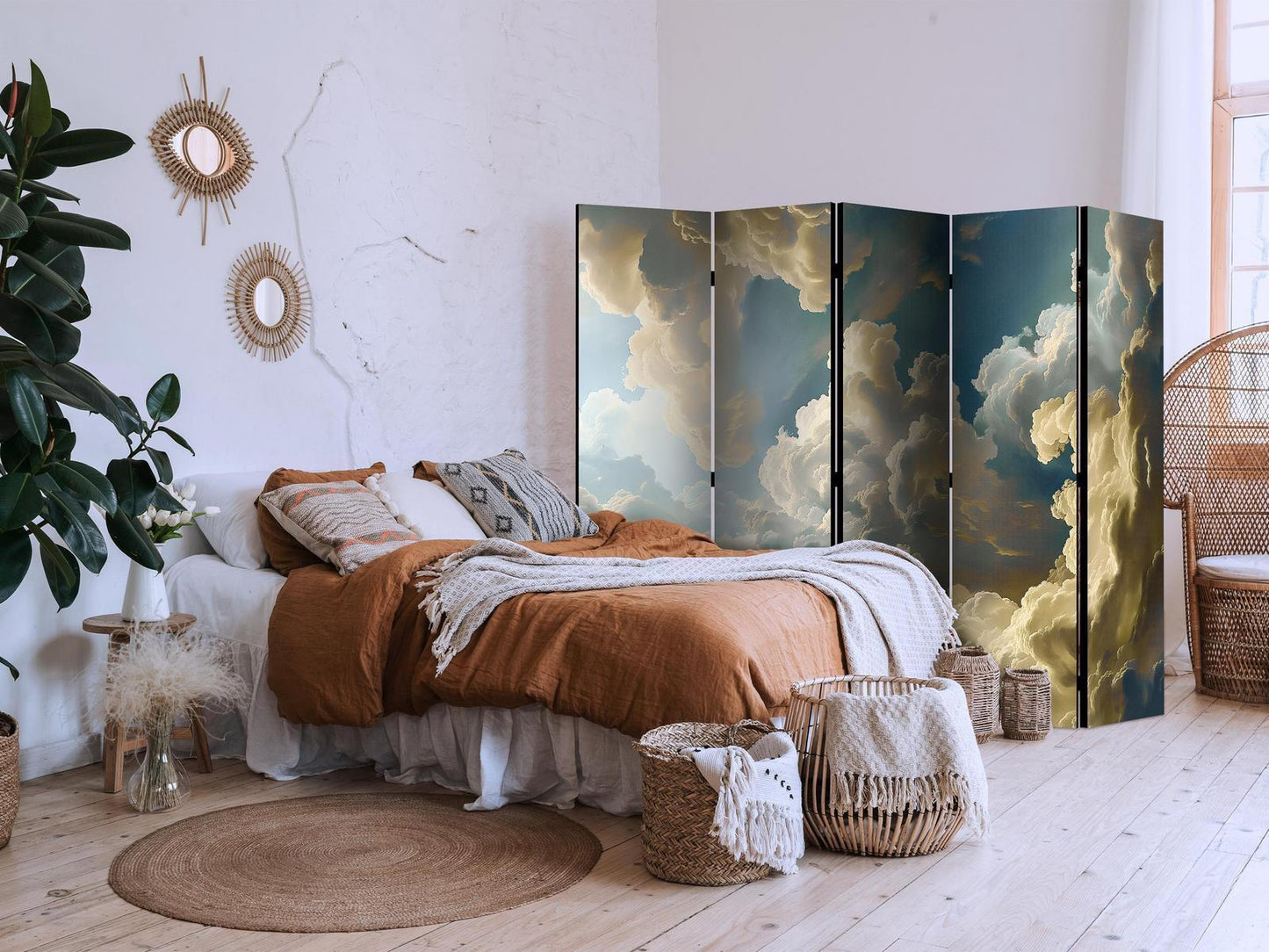 Paravent - Sun and Shadows: A Theatrical Nature Display High Above the Earth Artgeist