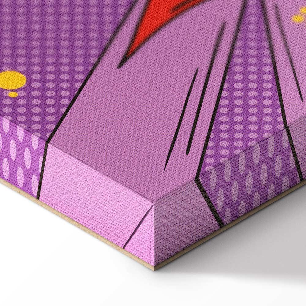 Leinwandbild - Comic Street Art (1-part) - Colorful Text on Vibrant Background