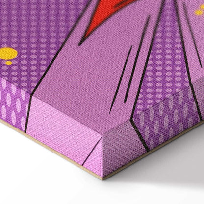 Leinwandbild - Comic Street Art (1-part) - Colorful Text on Vibrant Background