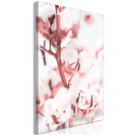 Leinwandbild - Blooming Cotton (1 Part) Vertical Artgeist