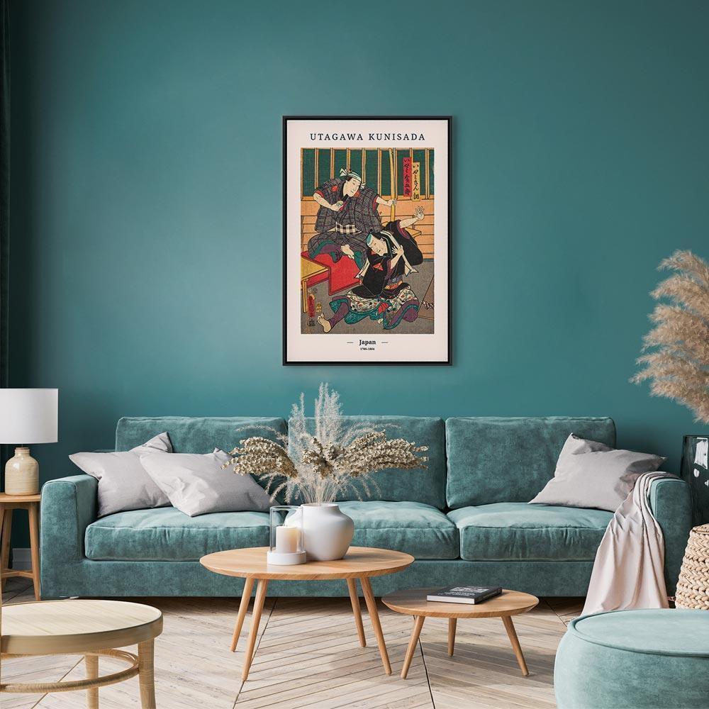 Leinwandbild - Woodcut (1 Part) Vertical