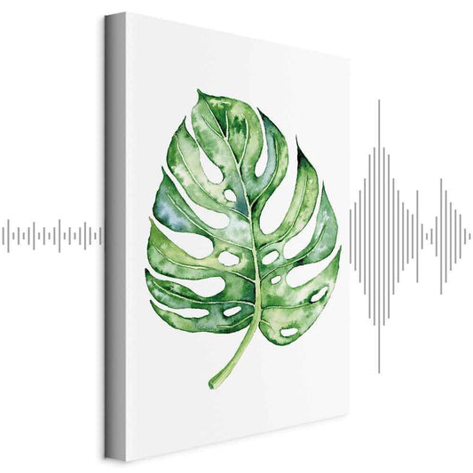 Leinwandbild - Watercolor Monstera (1 Part) Vertical