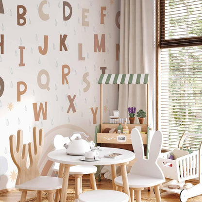 Fototapete - Letters in Soft Colours