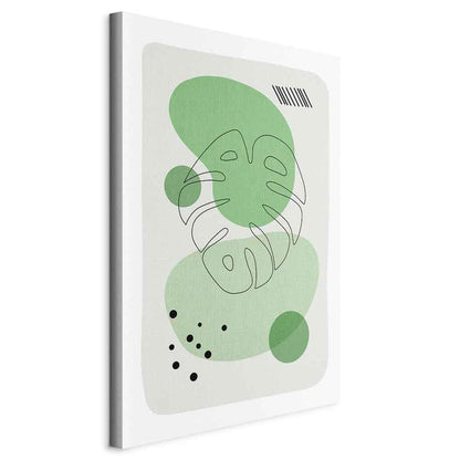 Leinwandbild - Green Aesthetics of Monstera (1 Part) Vertical