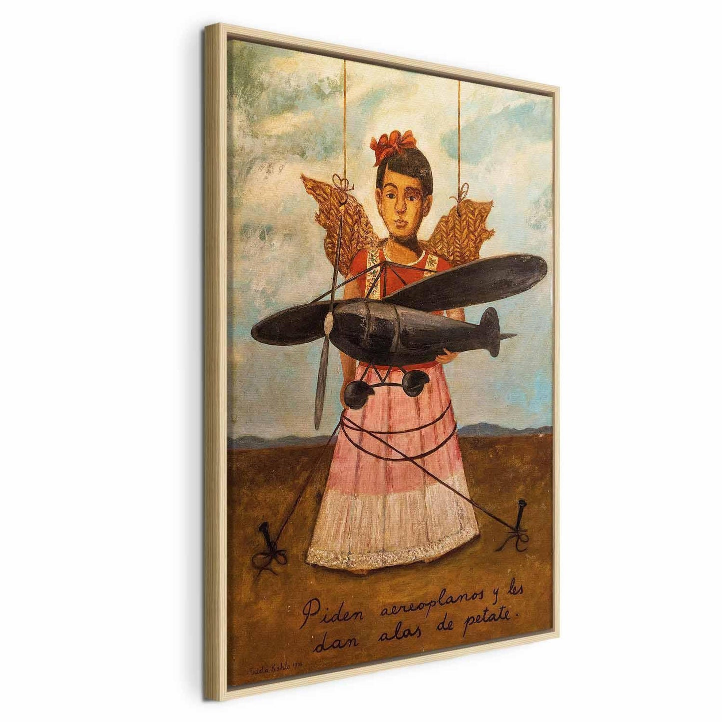 Leinwandbild - Frida Kahlo – They Asked for Planes and Got Straw Wings