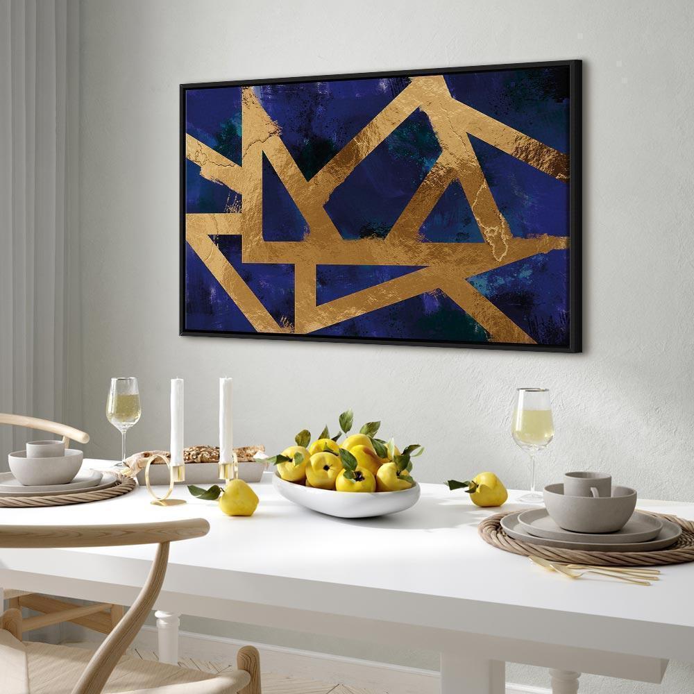 Leinwandbild - Golden Geometry (1 Part) Wide