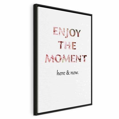 Leinwandbild - Unique Moment (1-part) - English Text on White Background