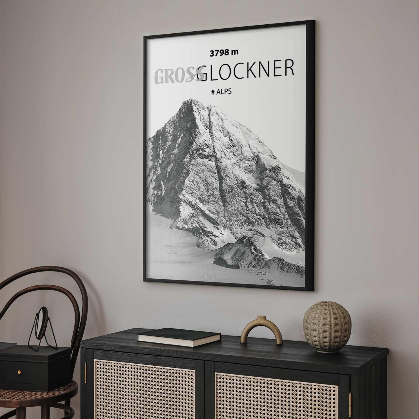 Poster - Majestic mountain peak Glosslockner mountain crown mountain landscape