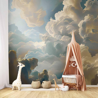 Fototapete - Sun and Shadows: A Theatrical Display of Nature High Above the Earth