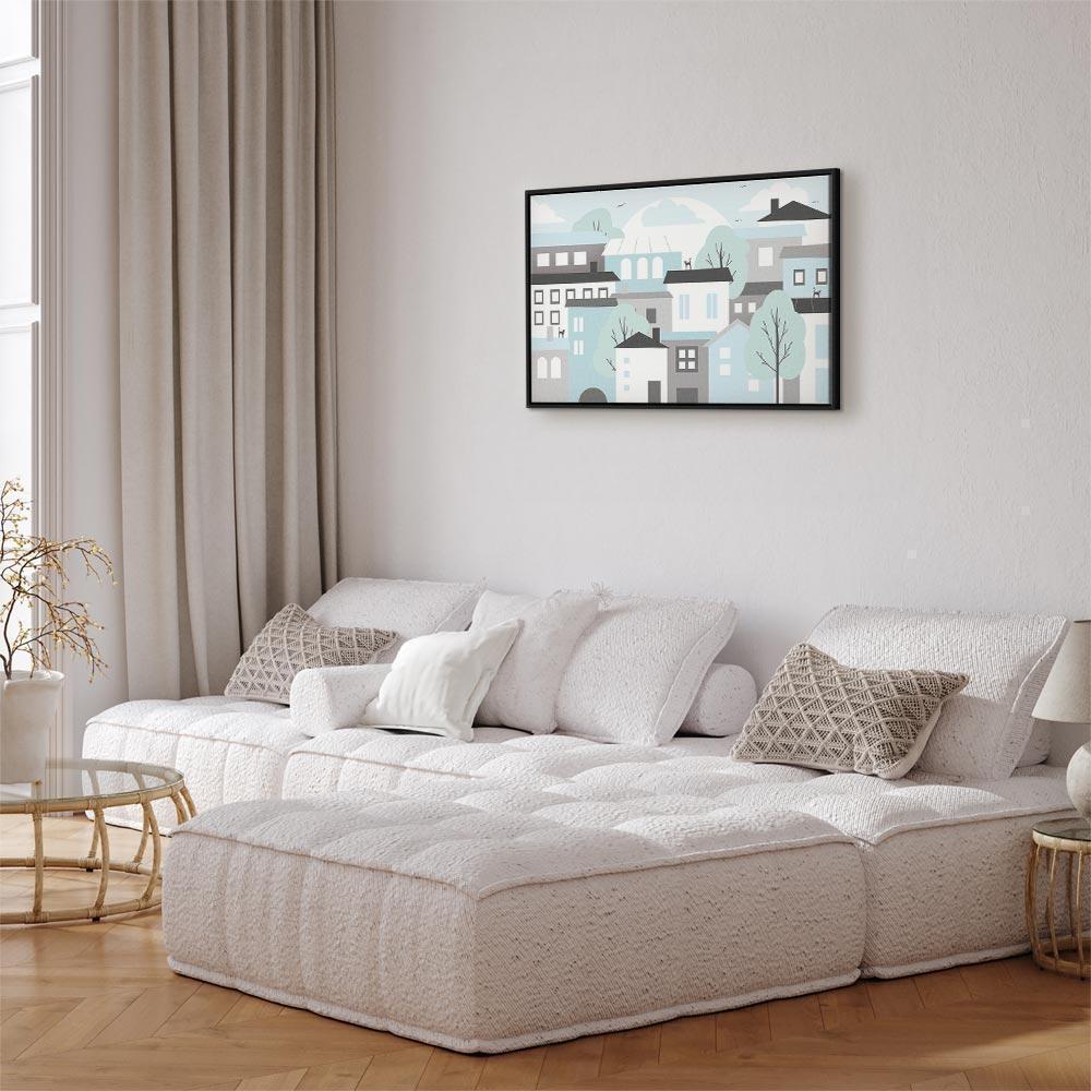 Leinwandbild - Colorful Town (1 Part) Wide