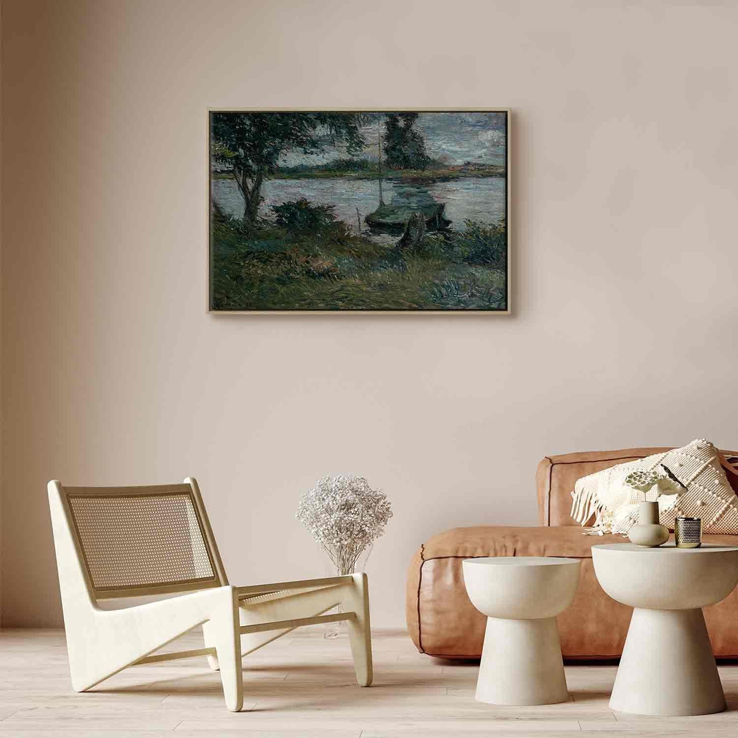 Leinwandbild - Flußufer (Paul Gauguin) Artgeist