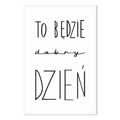 Leinwandbild - Art of Words (1-part) - Inspirational Black Text on White